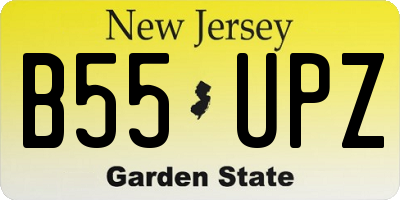 NJ license plate B55UPZ