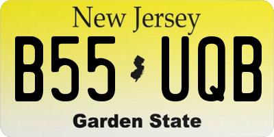 NJ license plate B55UQB