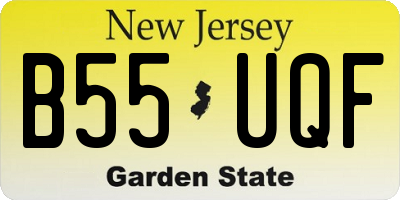 NJ license plate B55UQF