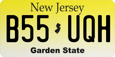 NJ license plate B55UQH