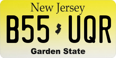 NJ license plate B55UQR