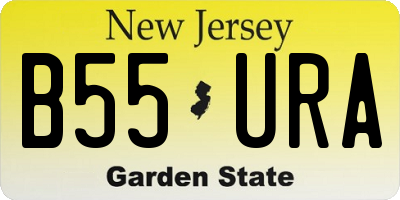 NJ license plate B55URA