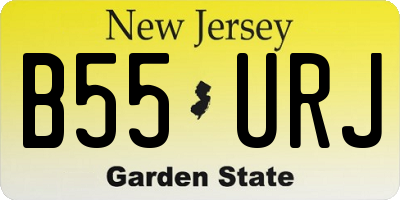 NJ license plate B55URJ