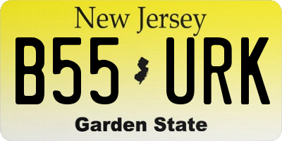NJ license plate B55URK