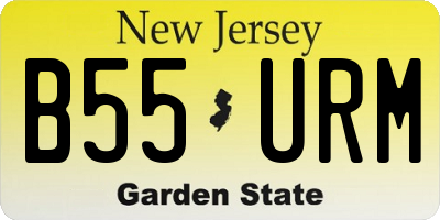 NJ license plate B55URM