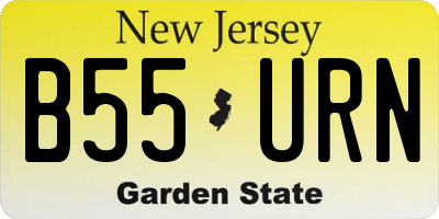 NJ license plate B55URN