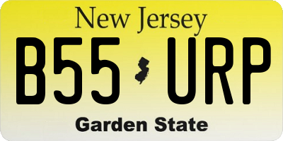 NJ license plate B55URP
