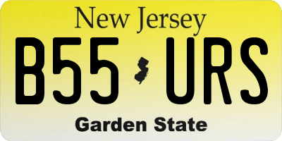 NJ license plate B55URS