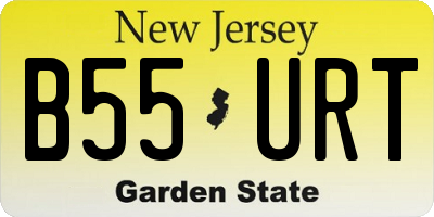 NJ license plate B55URT