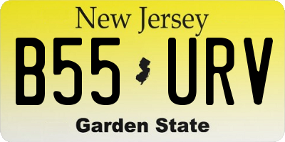 NJ license plate B55URV