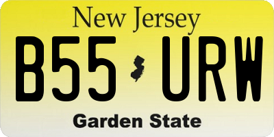 NJ license plate B55URW