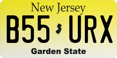 NJ license plate B55URX