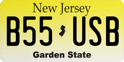 NJ license plate B55USB