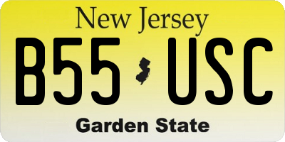 NJ license plate B55USC