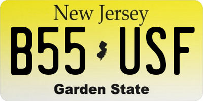 NJ license plate B55USF