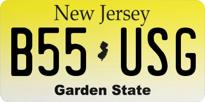 NJ license plate B55USG