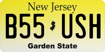 NJ license plate B55USH