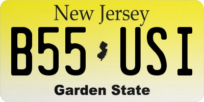 NJ license plate B55USI