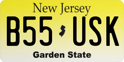 NJ license plate B55USK
