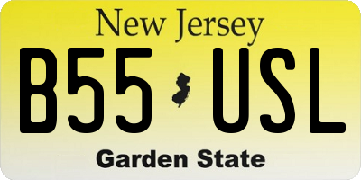 NJ license plate B55USL