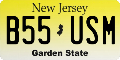 NJ license plate B55USM