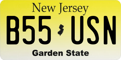 NJ license plate B55USN