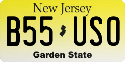 NJ license plate B55USO