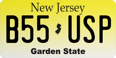 NJ license plate B55USP