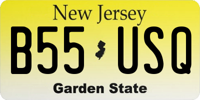 NJ license plate B55USQ