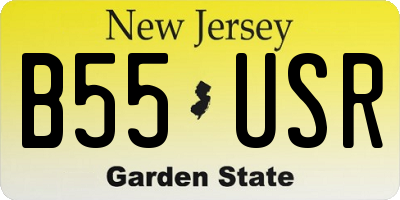 NJ license plate B55USR