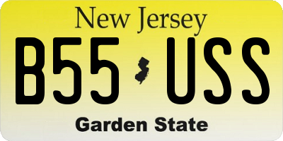 NJ license plate B55USS