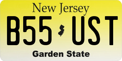 NJ license plate B55UST