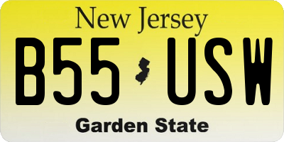 NJ license plate B55USW