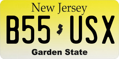 NJ license plate B55USX