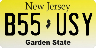 NJ license plate B55USY