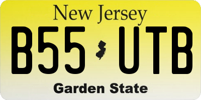NJ license plate B55UTB