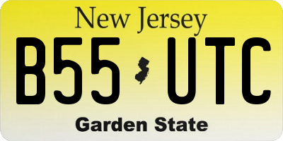 NJ license plate B55UTC