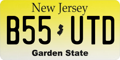 NJ license plate B55UTD