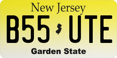 NJ license plate B55UTE