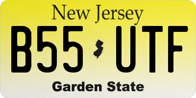 NJ license plate B55UTF