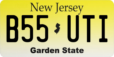 NJ license plate B55UTI