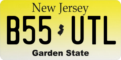 NJ license plate B55UTL
