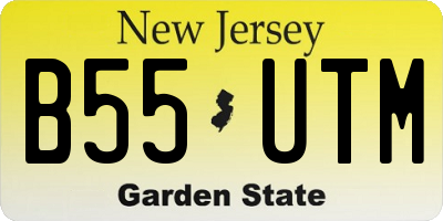 NJ license plate B55UTM