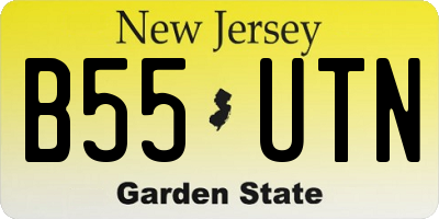 NJ license plate B55UTN
