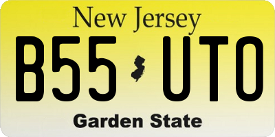 NJ license plate B55UTO