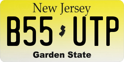 NJ license plate B55UTP