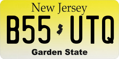 NJ license plate B55UTQ