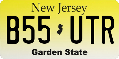 NJ license plate B55UTR