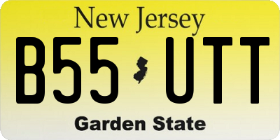 NJ license plate B55UTT