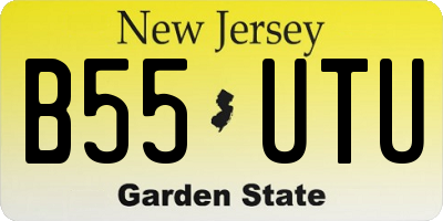 NJ license plate B55UTU